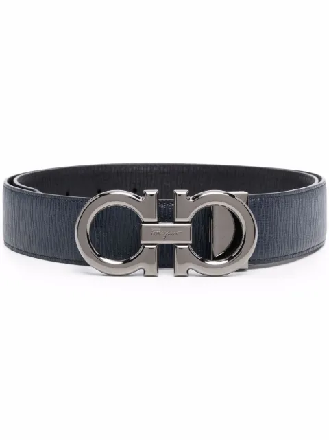 Ferragamo reversible and adjustable Gancini belt Blue 746507