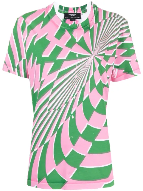 Stella McCartney x Ed Curtis Psychedelic-print T-shirt Pink 601850SNP16