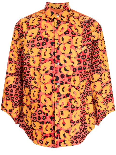 Black Comme Des Garçons x Filip Pagowski print cut-out cuff shirt Red 1GB013