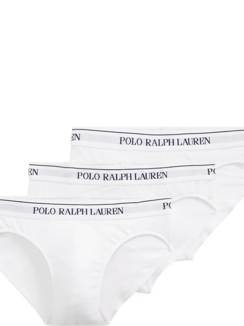 Polo Ralph Lauren logo-waistband briefs (set of three) White 714835884001