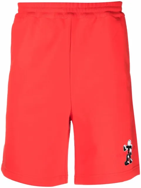 Helmut Lang logo-detail track shorts Red L04HM209