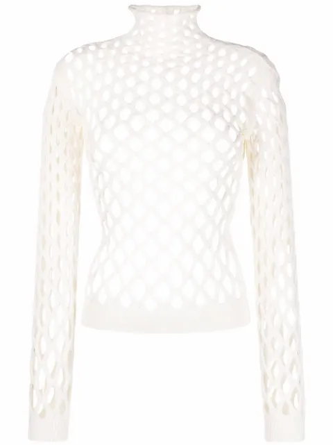 Valentino Garavani cut-out knitted jumper White BKC27M6SN