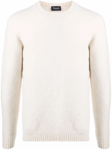 Drumohr crewneck wool jumper White D8W103G