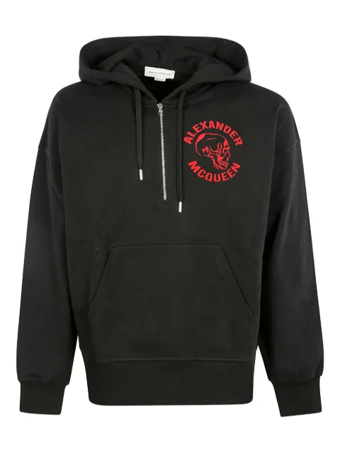 Alexander McQueen skull-print hoodie Black 662023QRZ2A