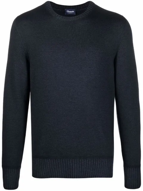 Drumohr crew-neck merino jumper Blue D8M103AL