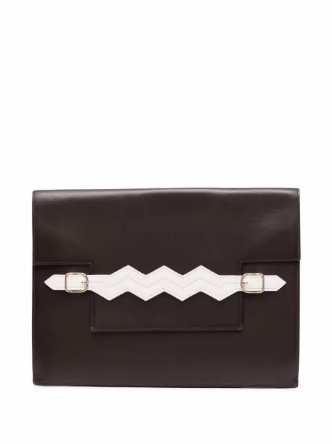 Hermès Pre-Owned 1984 appliqué hand strap clutch Brown HER3500S