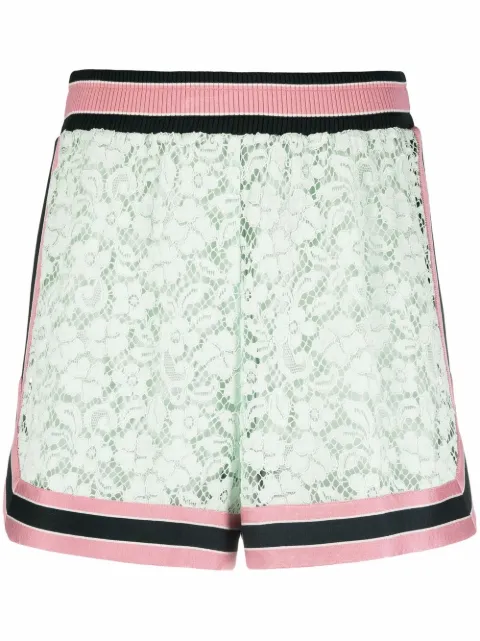 Dolce & Gabbana contrast-stripe lace shorts Grey FTB6CT
