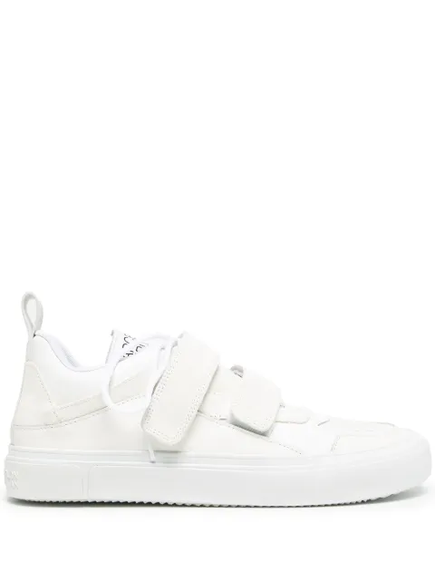 COUNTY OF MILAN logo-print low-top leather sneakers White CMIA095F21LEA0010100