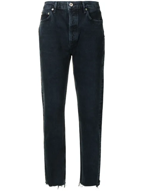 AGOLDE mid-rise tapered-leg slim jeans Blue A105G813