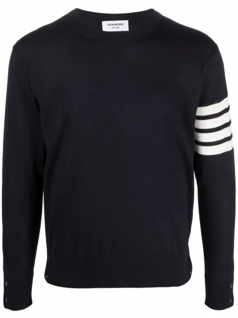 Thom Browne 4-Bar knitted jumper Blue MKA002AY1014