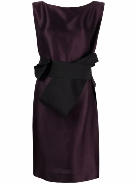 Lanvin Pre-Owned 2006 bow detail sleeveless dress Purple ALI750
