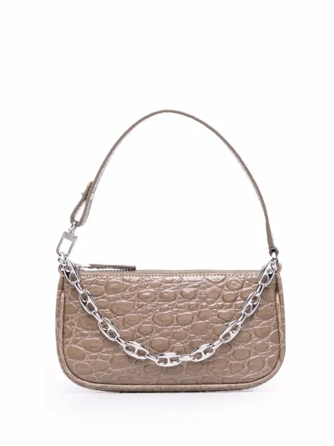 BY FAR mini Rachel chain shoulder bag Grey 21PFMIRAMUDCCESMARACHEL