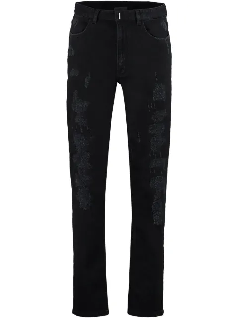 Givenchy slim-fit destroyed jeans Black BM50ST50NY