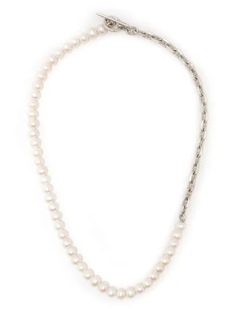 M.Cohen Perla Marinia chain-pearl necklace White N104125SLVPRL