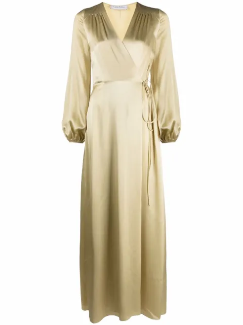 Carine Gilson waist-tied silk night dress Neutrals SD1733DSW21ANAANA