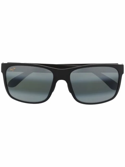 Maui Jim square-frame tinted sunglasses Black REDSANDS