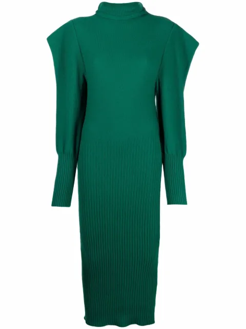 Philosophy Di Lorenzo Serafini long-sleeve knitted dress Green AEF212G04825703