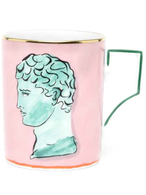 GINORI 1735 Il Viaggio di Nettuno porcelain mug Pink 101RG00FTZ700LX0400G00130100
