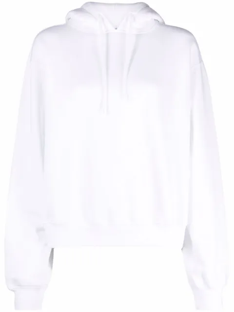 Alexander Wang logo-print drawstring hoodie White 4CC3222069100