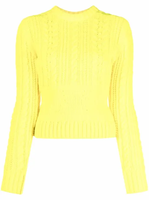 Philosophy Di Lorenzo Serafini cable knit jumper Yellow AEF212C09257106