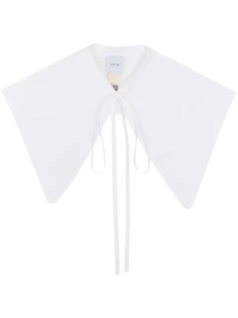 Patou embroidered organic-cotton collar White AC0110017001W