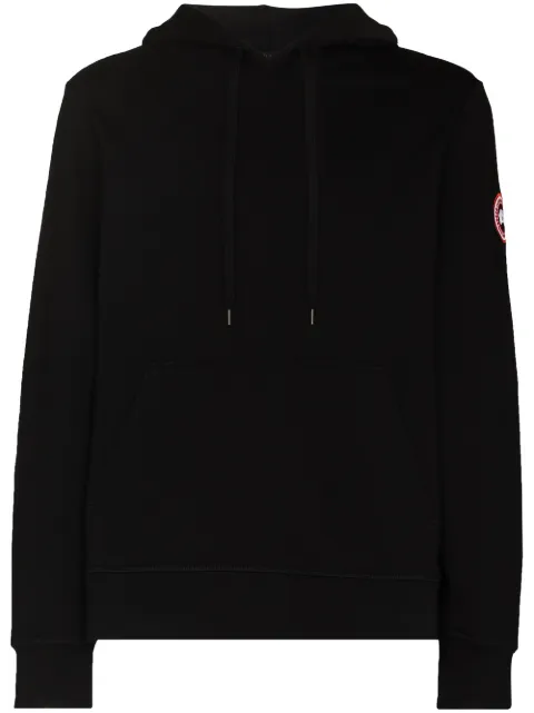 Canada Goose Huron logo-patch hoodie Black 7403M