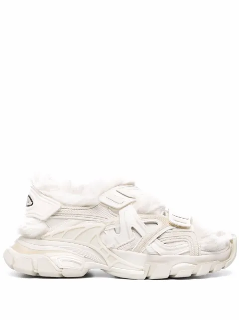 Balenciaga faux-fur Track sandals Neutrals 668560W3CQ3