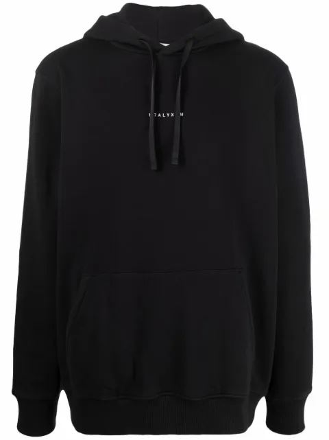 1017 ALYX 9SM logo-print pullover hoodie Black AAUSW0104FA01