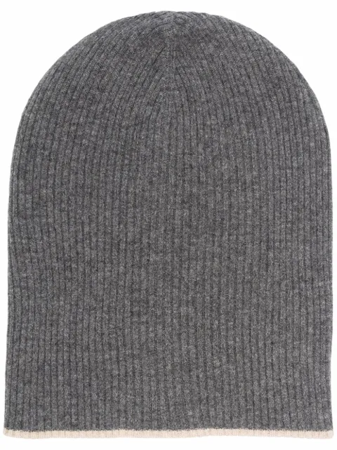 Brunello Cucinelli ribbed-knit beanie Grey M2293600CO218