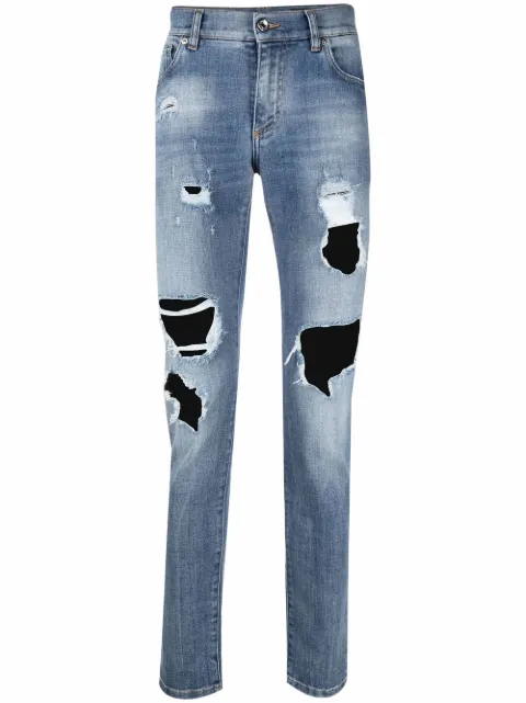Dolce & Gabbana logo-plaque skinny-fit jeans Blue GY07LDG8EE8