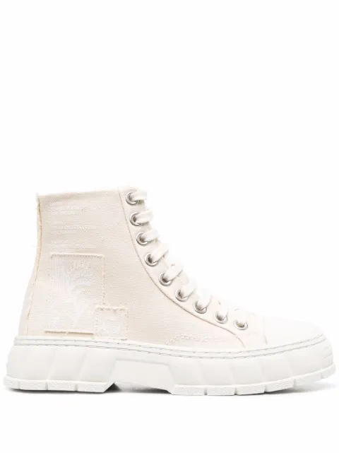 Virón patch-detail high-top sneakers Neutrals 198203C11