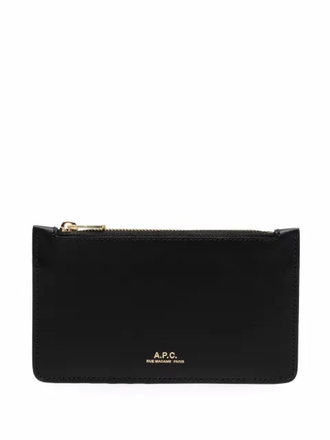 A.P.C. logo zipped wallet Black F63276PXAWV