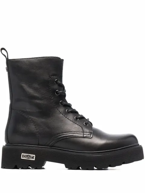 Cult chunky leather boots Black CLE103130