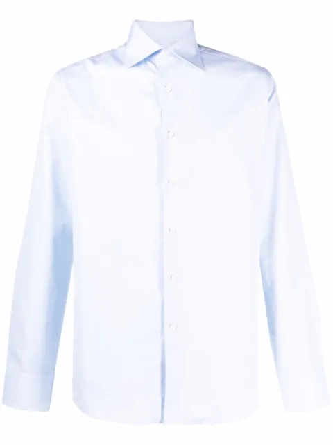 Canali button-up cotton shirt Blue 705GA60135