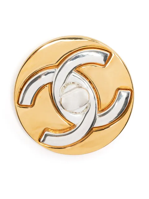 CHANEL Pre-Owned 1997 CC Turn-lock brooch Gold B97A