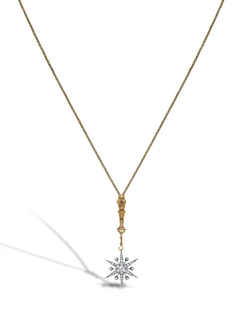 Pragnell Vintage 1837-1901 18kt yellow gold Victorian Star long pendant diamond necklace Gold 1079161