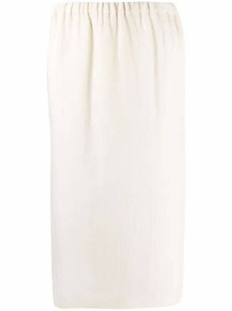 Comme Des Garçons Pre-Owned 1990s straight-fit midi skirt Neutrals CDGA420