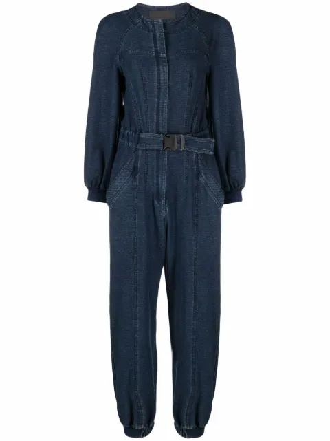 Alberta Ferretti belted denim jumpsuit Blue AEF212US04019221