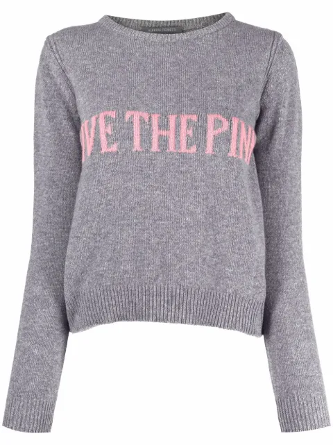 Alberta Ferretti intarsia-knit jumper Grey AEF212U09446605