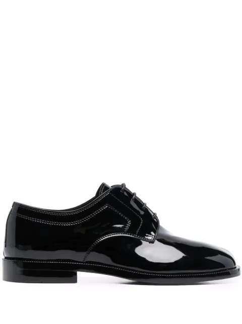 Maison Margiela Tabi patent leather Derby shoes Black S34WQ0021P3963