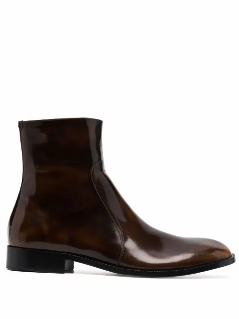 Maison Margiela waxed leather boots Brown S37WU0415P3792