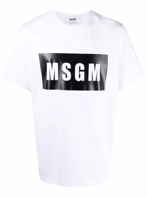 MSGM logo-print cotton T-shirt White 2000MM520200002