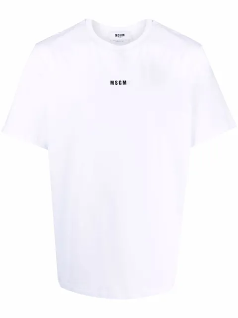 MSGM logo-print cotton T-shirt White 2000MM500200002