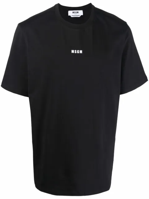 MSGM logo-print cotton T-shirt Black 2000MM50020000299