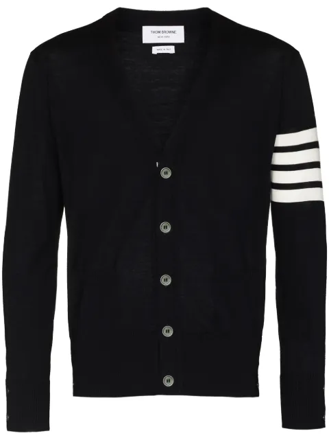 Thom Browne classic V-neck cardigan Blue MKC002AY1014