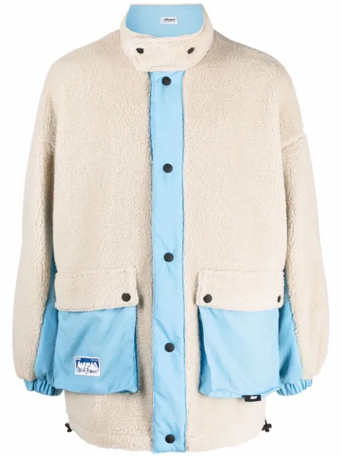MSGM reversible faux-shearling jacket Blue 3140MH12R217700