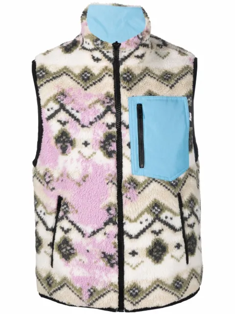MSGM reversible zipped gilet Neutrals 3140MH18R217503