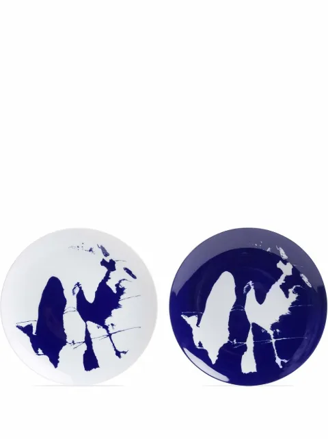 Cassina Neige set-of-two decorative plates White GNRCP13
