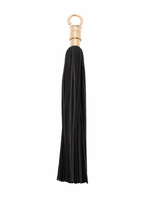 Balmain La Clef tassel-detail leather keyring Black S8FM110PGLX