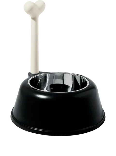 Alessi Lupita bone-detail dog bowl Black AMMI02B